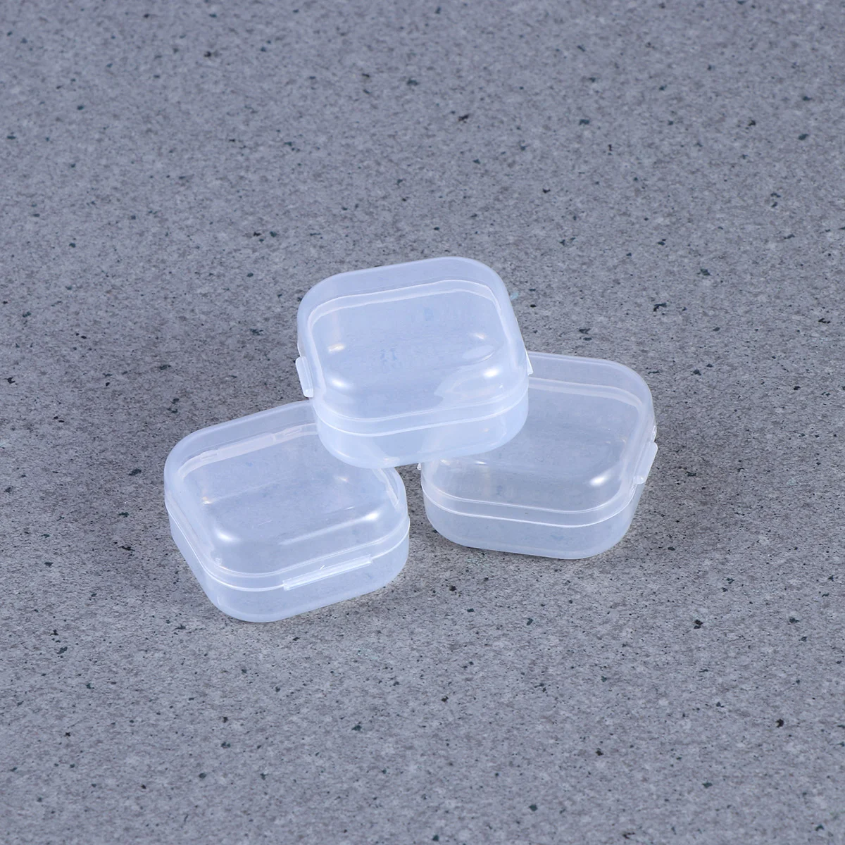 

24pcs Clear Rectangular Plastic Storage Box Multipurpose Square Case for Small Items Portion Control Non PP Compact Design