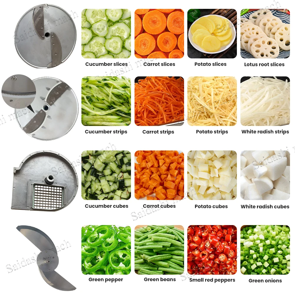 Multifunction Vegetable Chopper Shred Slice Kitchen Onion Dicing Vegetable Fruit Tomato Photo Cucumber Carrot Cutter Machine