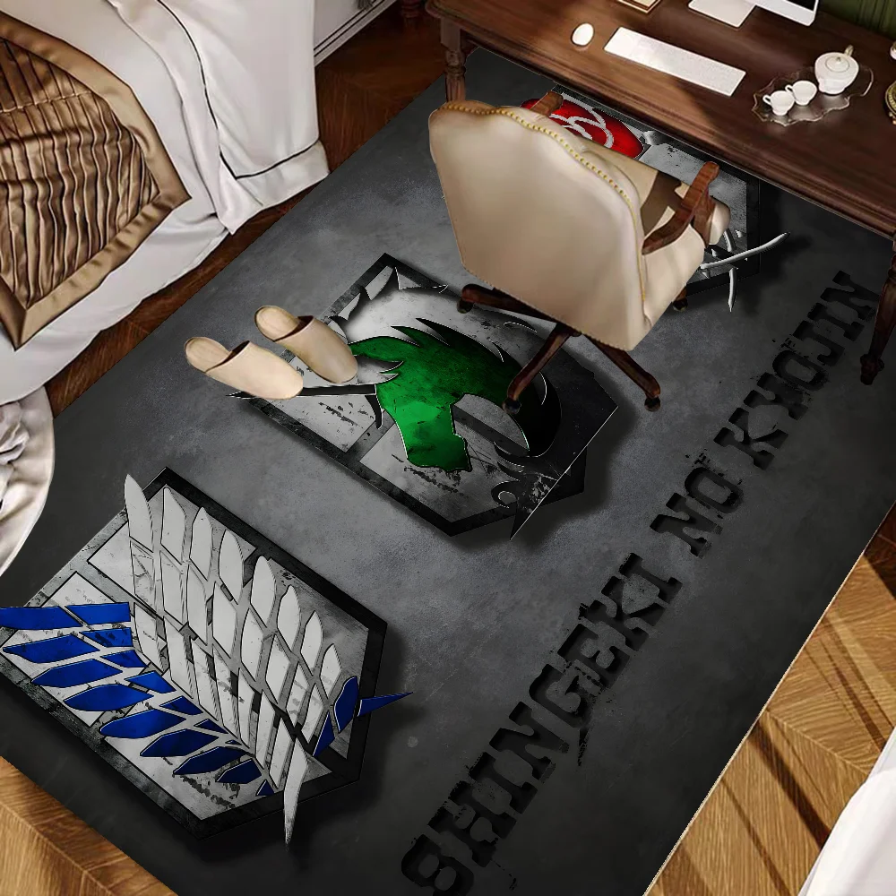 Alfombrilla de Anime Attack On Titan Levi Ackerman para puerta, felpudo lavable y antideslizante para sala de estar, sofá, sillas, cocina