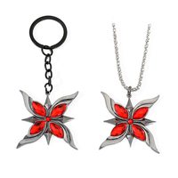 Genshin Impact Arlecchino Fatui The Knave Cosplay Pendant Necklace Keychain Anime Figure Sweater Chain Car Backpack Keyring