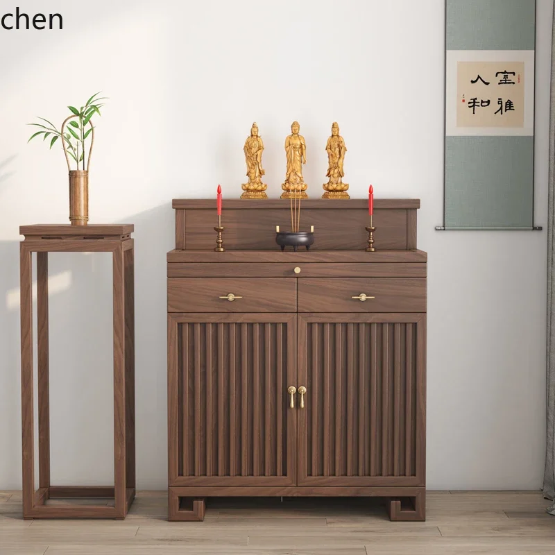 Solid Wood Tibetan Table Incense Case Household Buddhist Hall New Chinese Buddhist Table Modern Table