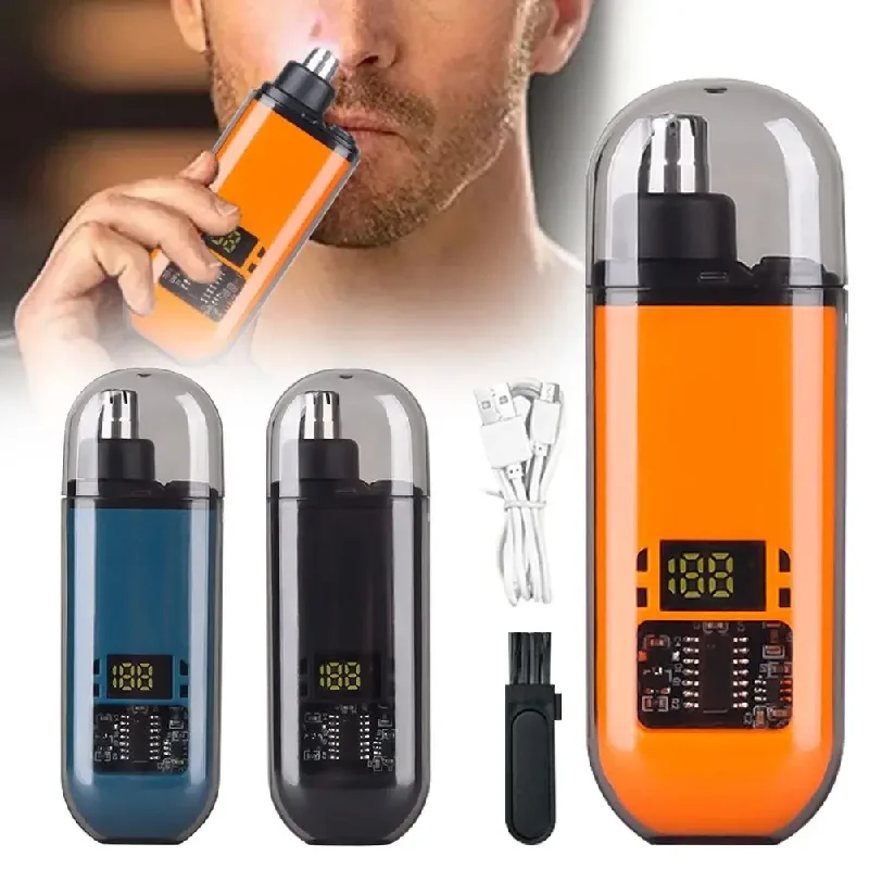 

Portable Electric Nose Hair Ear Trimmer Cut Nose Hair Without Harming Nasal Cavity Digital Display Nose Hair Trimmer