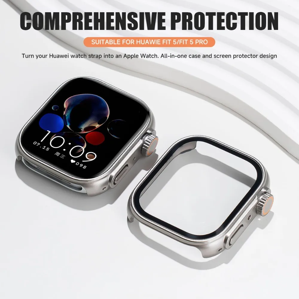 Woven Strap+Case For Huawei Watch Fit5Pro 4Pro Breathable Nylon Loop Band Bracelet For Huawei Fit 5 4 3 Change to Ultra Cover