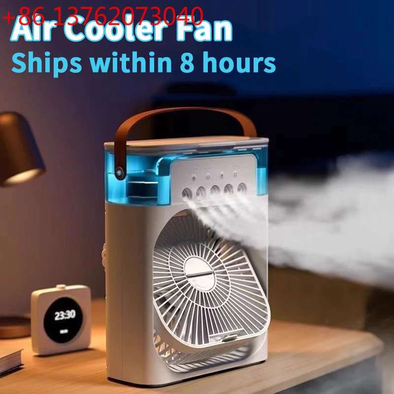

AIr Conditioner Household Mini Air Cooler LED Night Light Portable Humidifier Air Adjustment Fan Office Home Fan