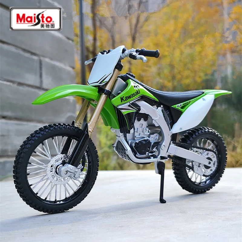 

Maisto 1:12 Kawasaki KX450F, спортивная модель мотоцикла из сплава, имитация металла, уличная гоночная модель мотоцикла для беговых лыж, подарок для детей