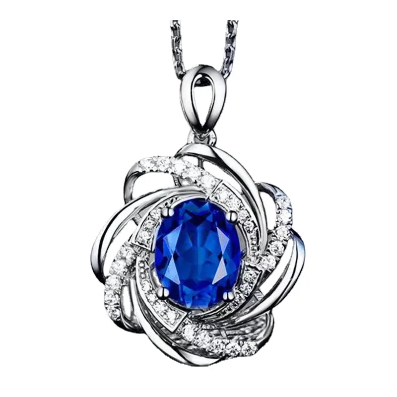 (Copper Micropaved)New Rotating Windmill Fashion Flower Color Crystal Zircon Clavicle Chain Accessories