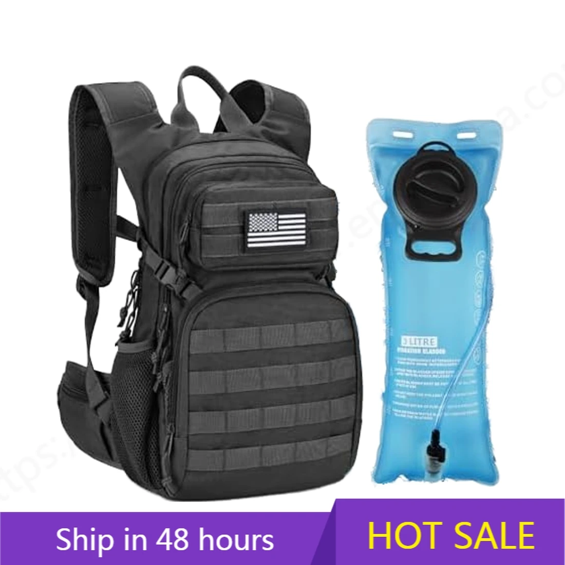 

POWER LEAP CVLIFE 3L Tactical Hydration Backpack Lightweight Heavy Duty Molle Water Bladder Men Women's Camping Climbing Touring
