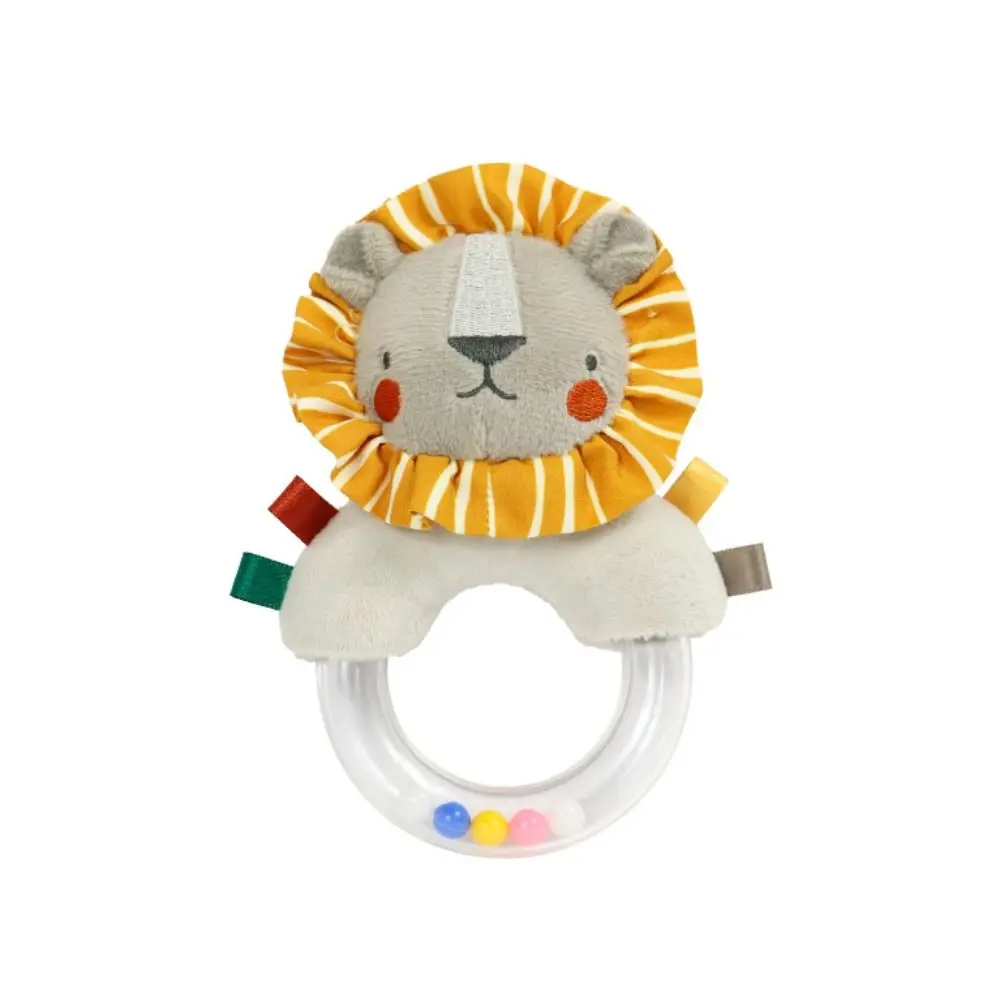 PP-Cloche à main en forme d'animal de dessin animé, en coton, éducation précoce, jouets pour bébés, en peluche, avec poignée, en peluche