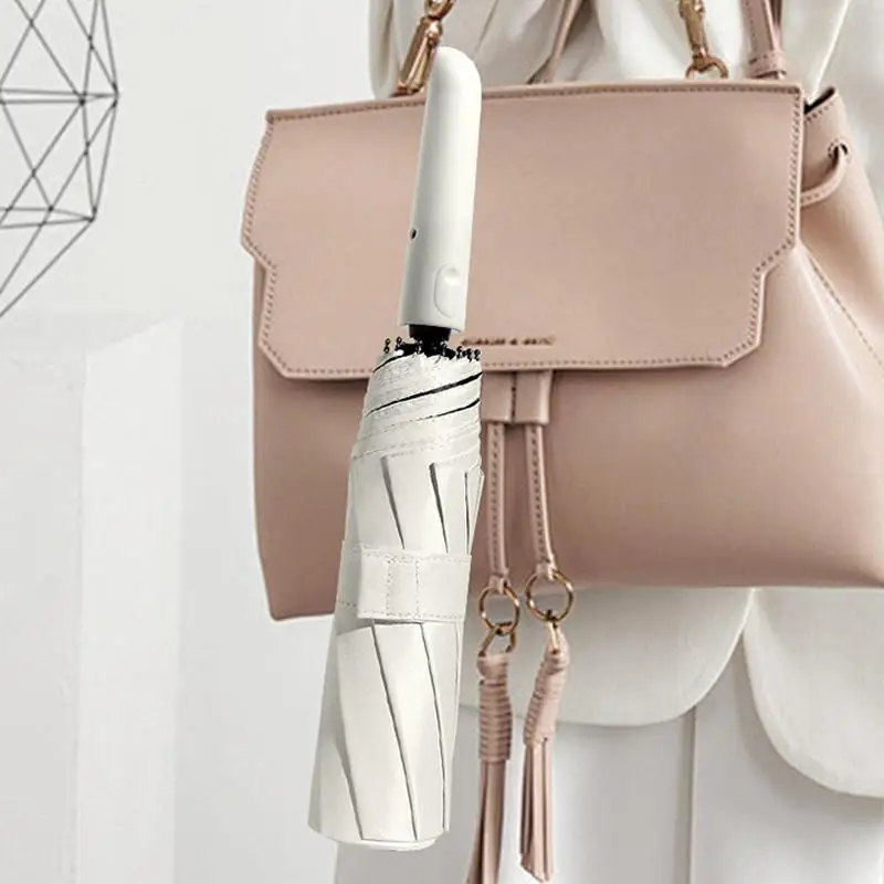 مظلة أوتوماتيكية بتصميم مشبك حلقي للرجال والنساء قابلة للطي 105 سم مظلة كبيرة قوية للحماية من الأشعة فوق البنفسجية #2