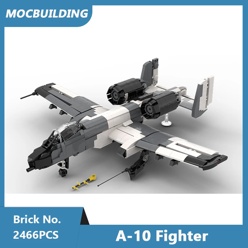 MOC اللبنات A-10 نموذج طائرة مقاتلة لتقوم بها بنفسك تجميعها الطوب التعليمية الإبداعية جمع الهدايا عيد الميلاد اللعب 2466 قطعة