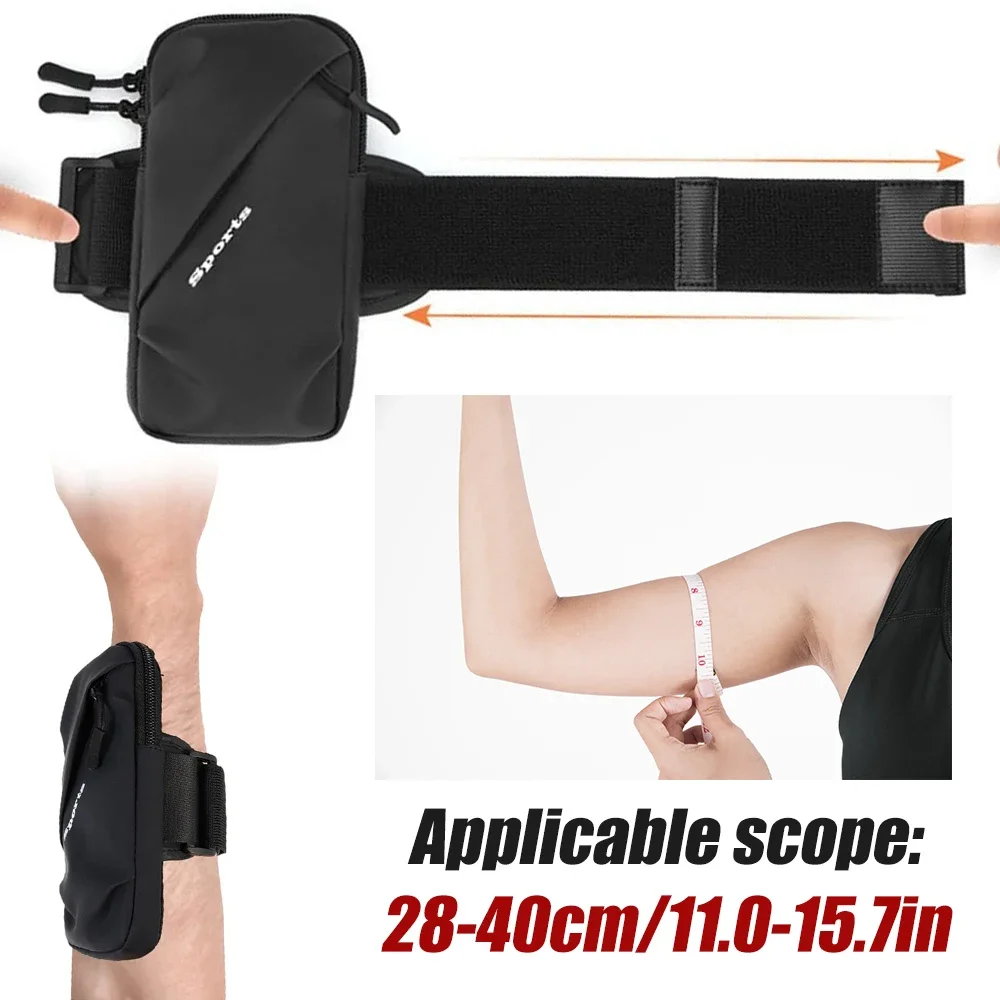 1PCS Universal Phone Armband - Sports Arm Bag with Zipper Pockets, Non-Slip Design for Running,Walking, Hiking & Biking,Workouts