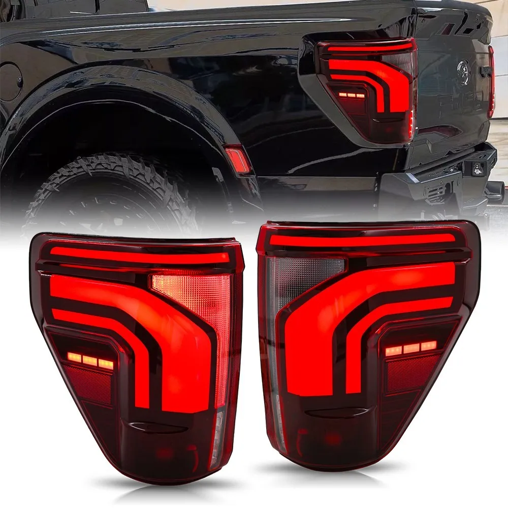 

For 2021 2022 2023 2024 Ford F-150 LED Tail Lights Assembly w/Startup Animation