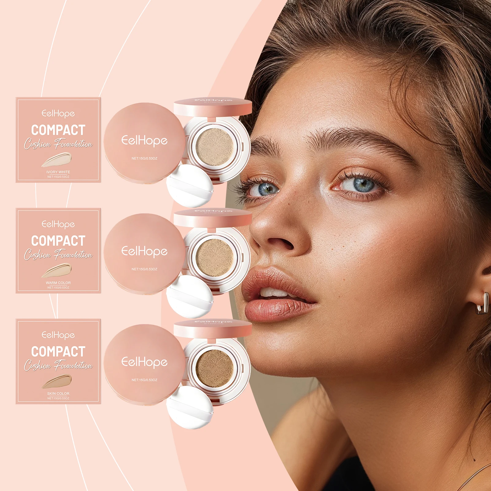 Eelhope Air Cushion Foundation Firming Concealer Moisturizing Makeup Base