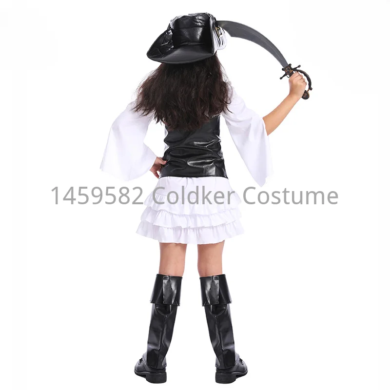 Halloween Girl Pirate Party Costume Cosplay Children's Girl Pirate Role Playing Costume Performance Costume  Halloween Costume