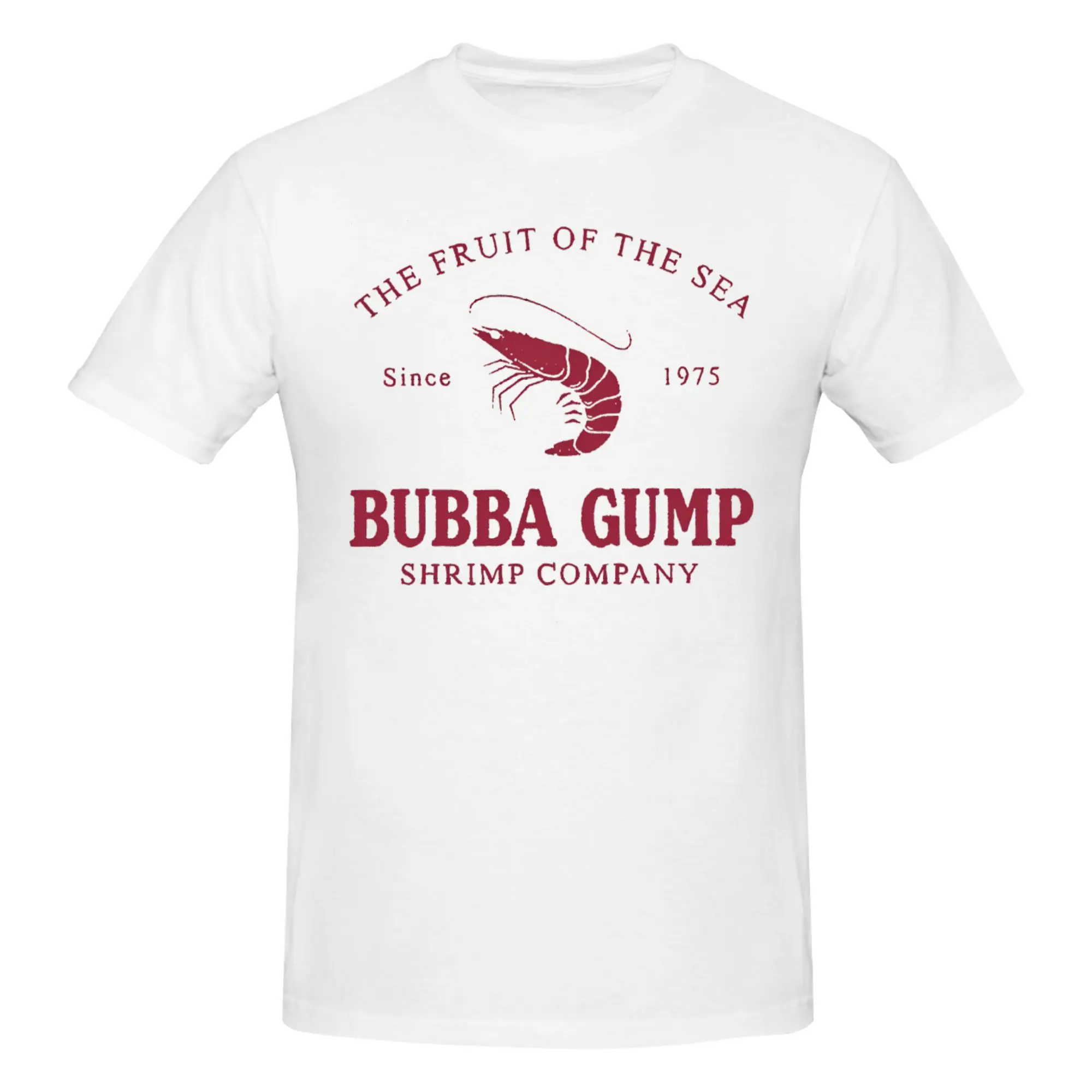 

Футболка Forrest Gump Bubba Gump Shrimp Company для мужчин, футболки из чистого хлопка, модная футболка с короткими рукавами, облегающая одежда