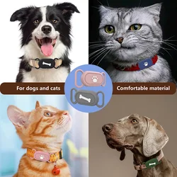 Silicone Case Dustproof GPS Tracker Case Dog Cat Collar Holder Anti-Drop Tracking Devices Protector for Samsung Galaxy SmartTag2