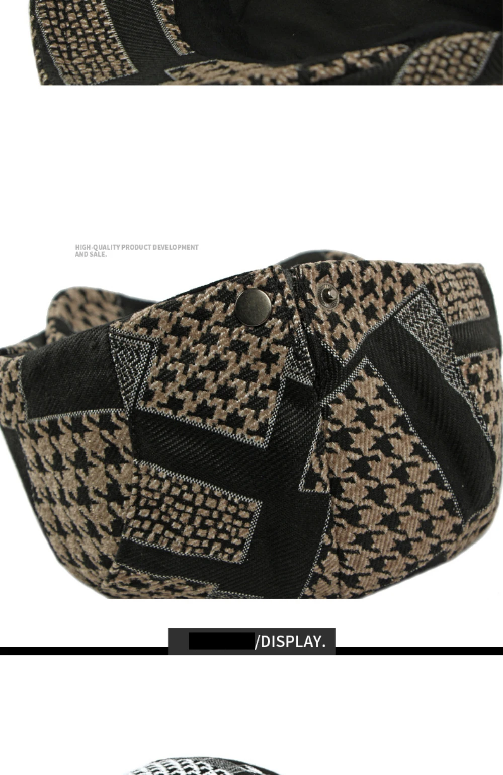 HT4882 Herren Berets Frauen Vintage Plaid Künstler Maler Baskenmütze Hut Neue Herbst Winter Baskenmütze Kappe Männlich Weiblich Einstellbare Ivy Flache Kappen – Detail 6