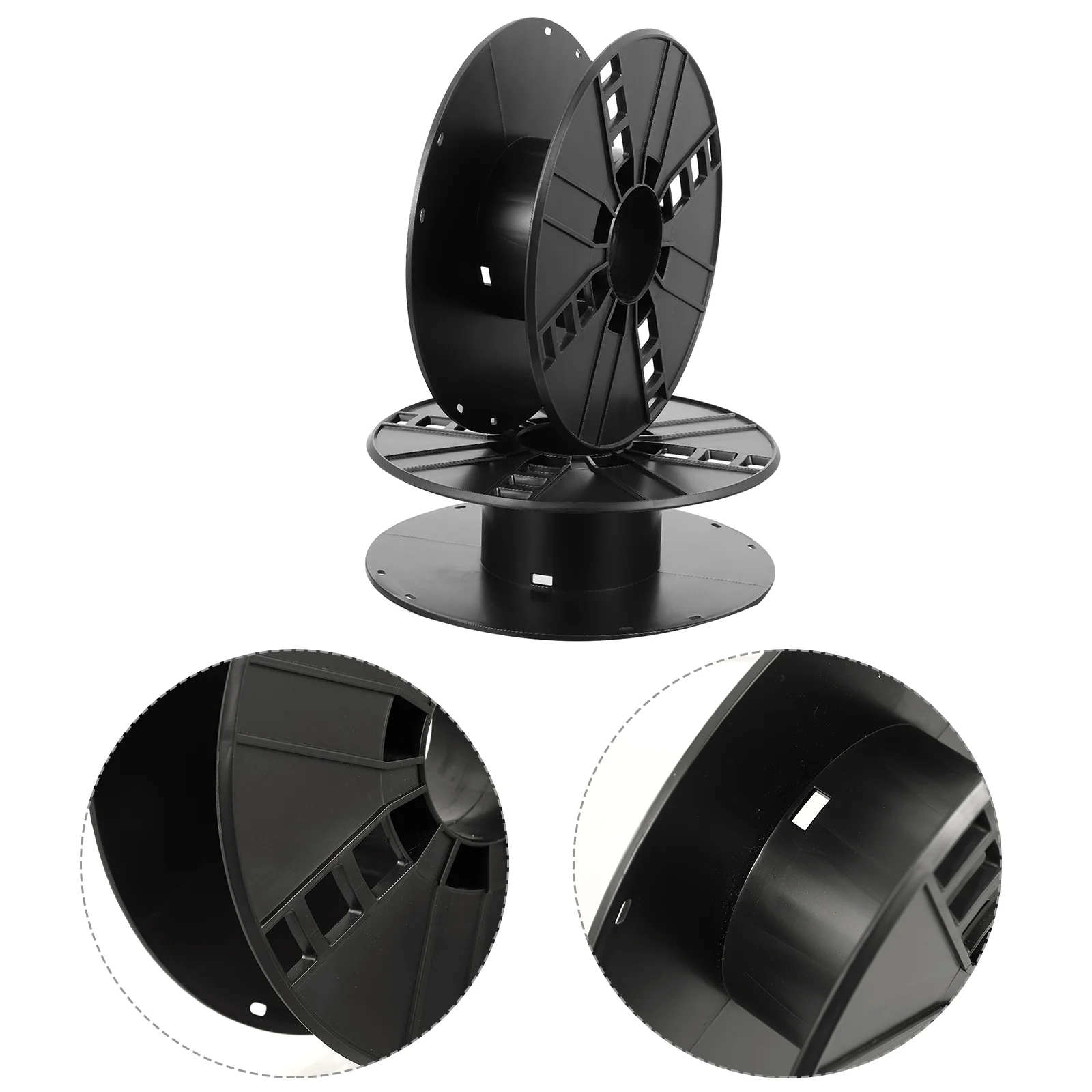 

2 Pcs Cord Organizer Holder Pay-off Reel Printers for Home Use 3D Consumables Black Plastic