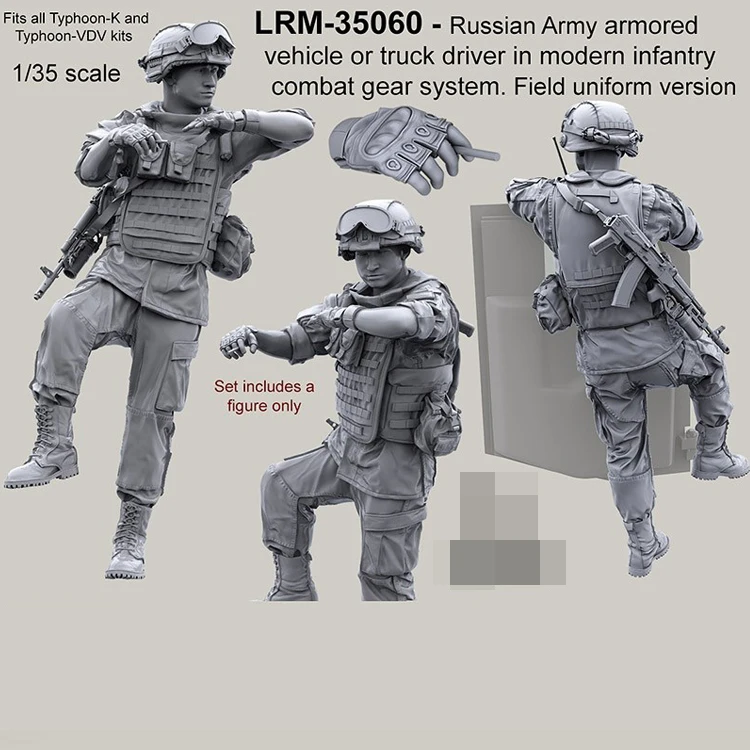 Figurine modèle soldat GK en résine 1/35, armée russe, pilote de voiture militaire APC, thème militaire moderne, kit non assemblé et non peint