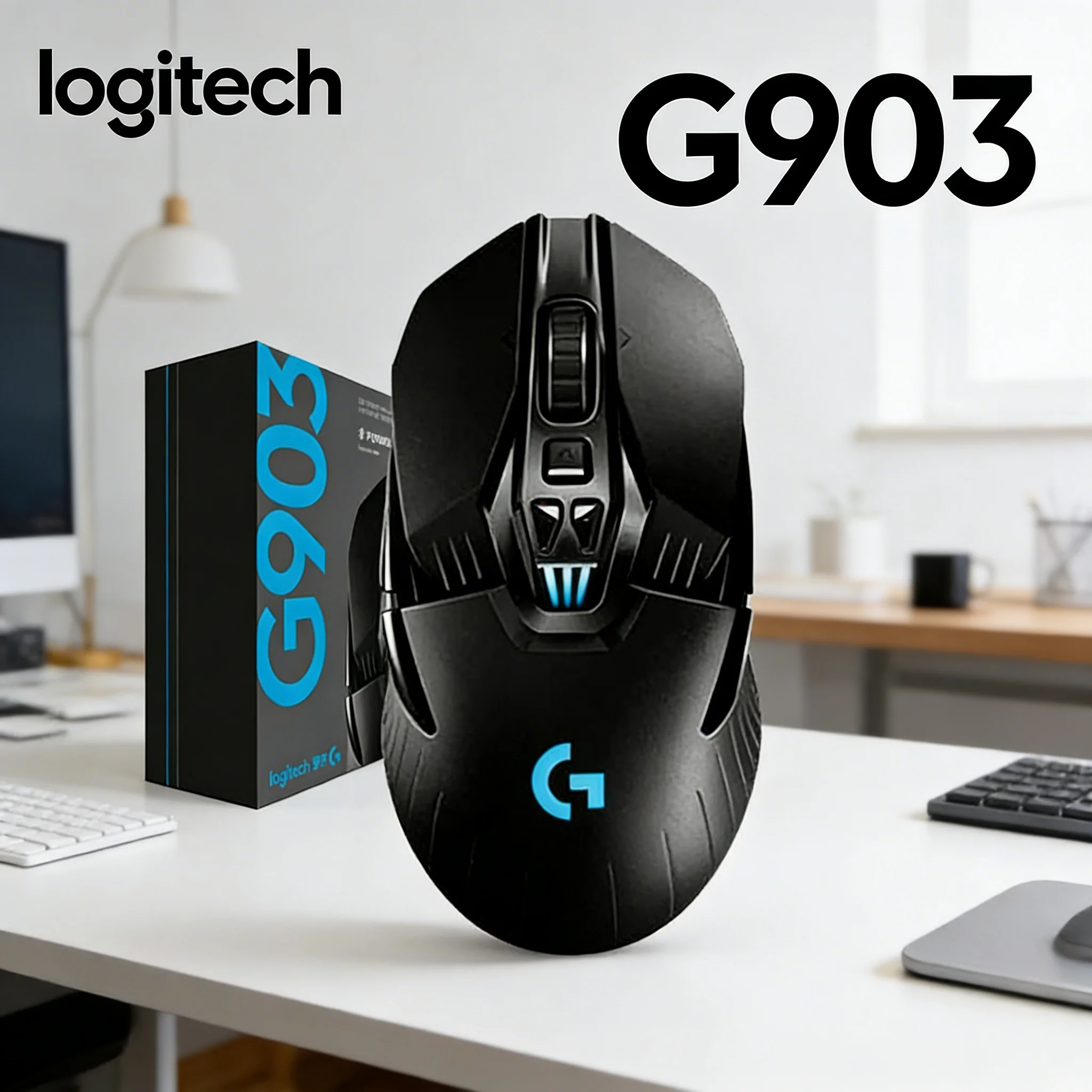 

Беспроводная игровая мышь Logitech G903 LIGHTSPEED с сенсором HERO 25K, RGB-подсветкой, совместимая с PowerPlay, 180 часов автономной работы + G203/G304/M350/M170/M100/M650
