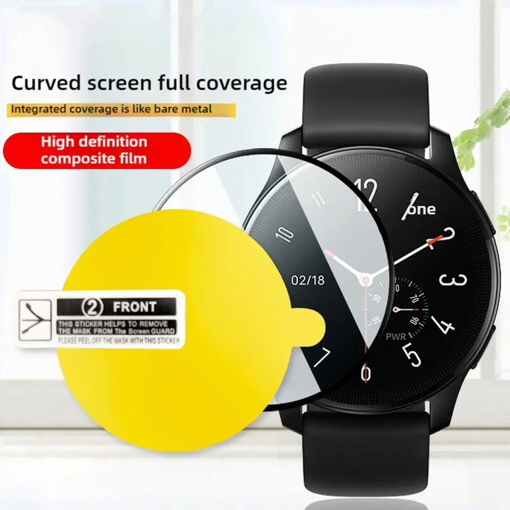 Anti-Scratch Hydrogel Full Coverage Screen Protector For Amazfit Active 2, Ultra-Thin Bubble-Free TPU Film (Transparent)