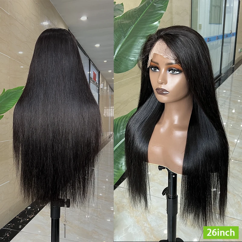 

Raw 5x5 Straight Closure Bone Straight Human Hair Wigs 13x4 Transparent Lace Wig 100% Vietnamese Pre Plucked Wigs For Women