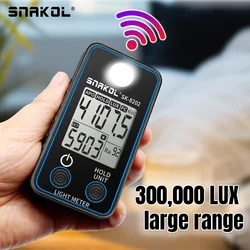 Light Meter Digital Illuminance Meter Handheld Lux Tester LCD 0.5-300,000 Lux/Fc Pocket Luxmeter Photometer Grow Plants