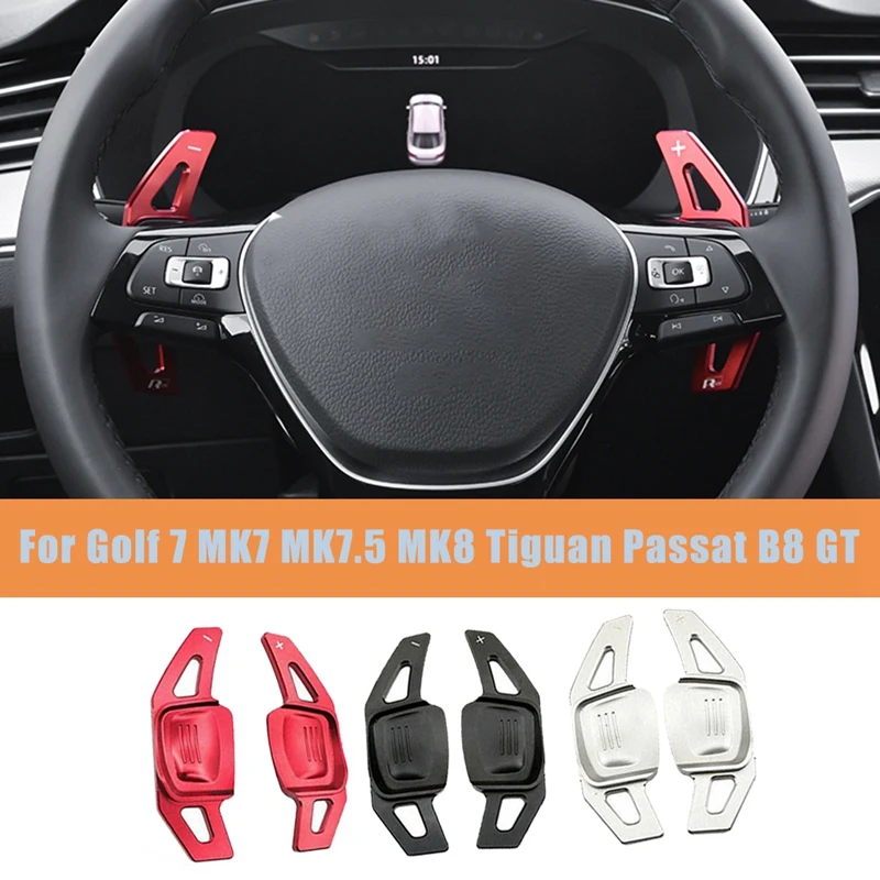 Car Steering Wheel Shifter Paddle Extension Aluminium Alloy For Golf MK7 MK8 Tiguan MK2 Passat B8 GT Atlas Arteon