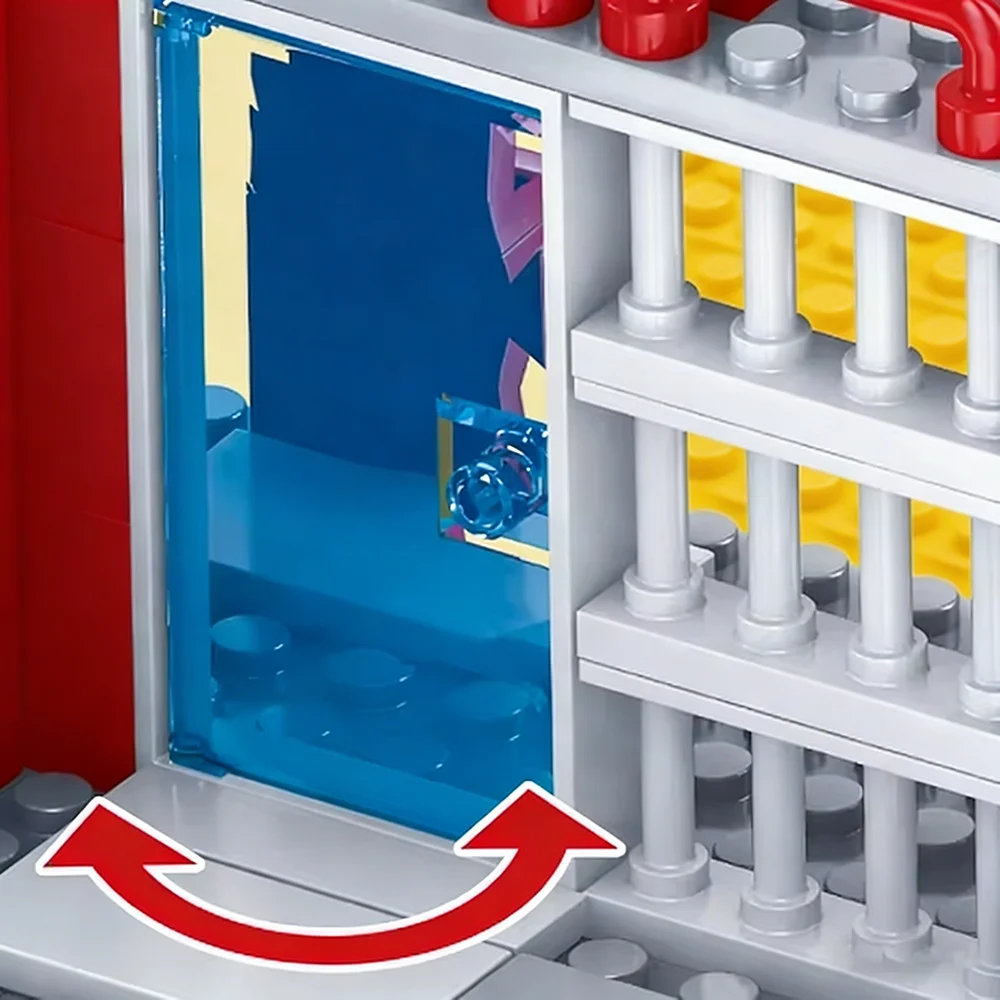 1000+ Teile Urbane Architektur Bausteine Polizeistation Feuerwehrstation Feuerwehrauto Bausteine Spielzeug Weihnachts- und Feiertagsgeschenk – Detail 4