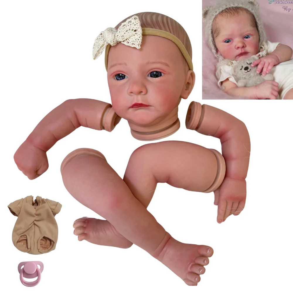 

Clearance 20Inch Already Painted Reborn Doll Kit Malea With Cloth Body DIY Mold Unassembled Handmade Reborn Doll Parts