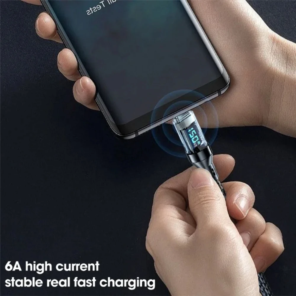 NNBILI New 120W LED Digital Display Quick Charge USB Type C Cable For Samsung Xiaomi vivo Redmi Huawei Fast Charging Data Cord image 6