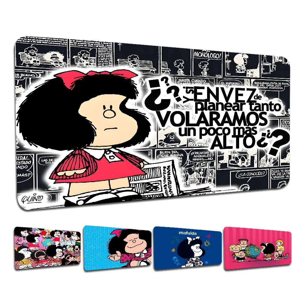 M-Mafalda Girl Mousepad Boy Pad Natural Rubber Gaming Mousepad Desk Mat Size For Gameing World Of Tanks CS GO Zelda