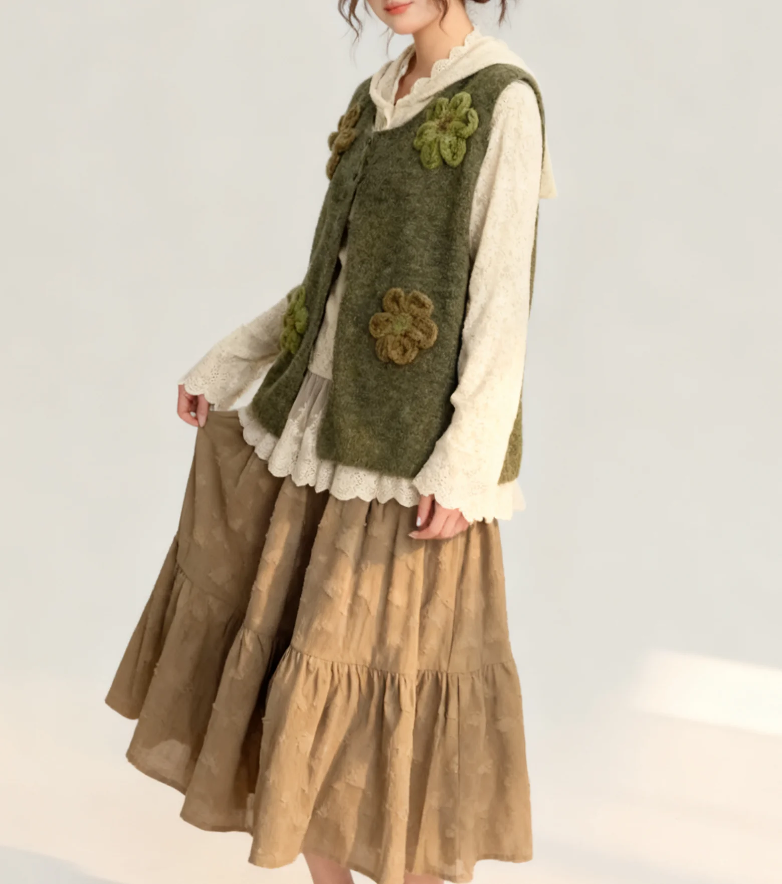 

Жилеты Жилеты Тонкие женские с вышивкой Весенние бесшовные многослойные жилеты на пуговицах с хлопковой подкладкой Минимализм Pure Urban