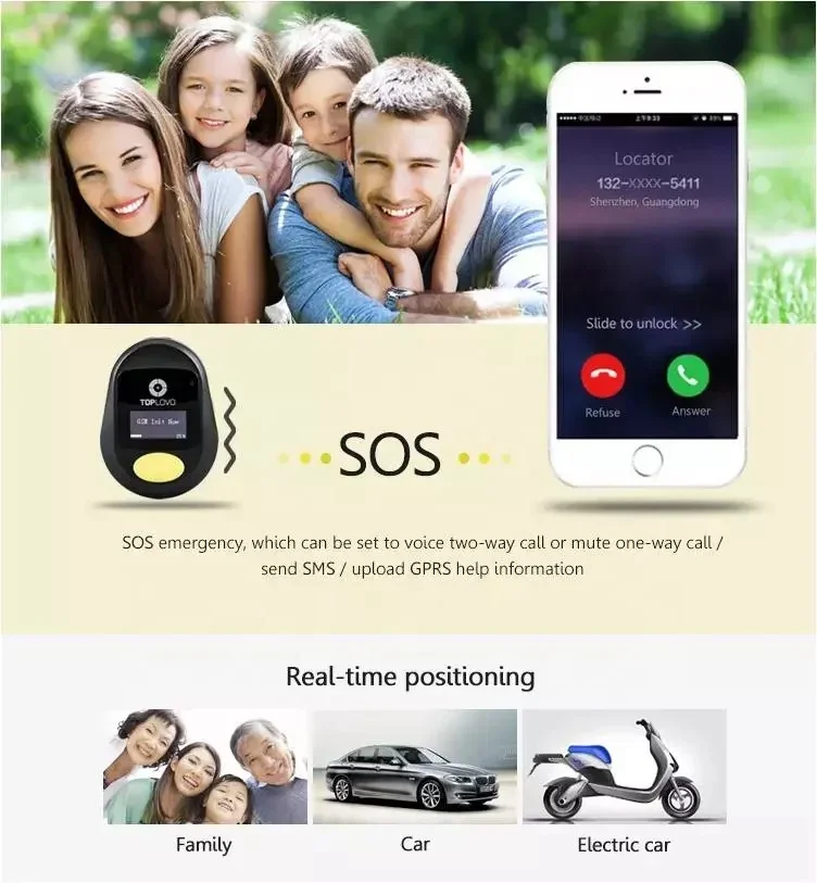 sos panic button mini personal gps tracker with free software