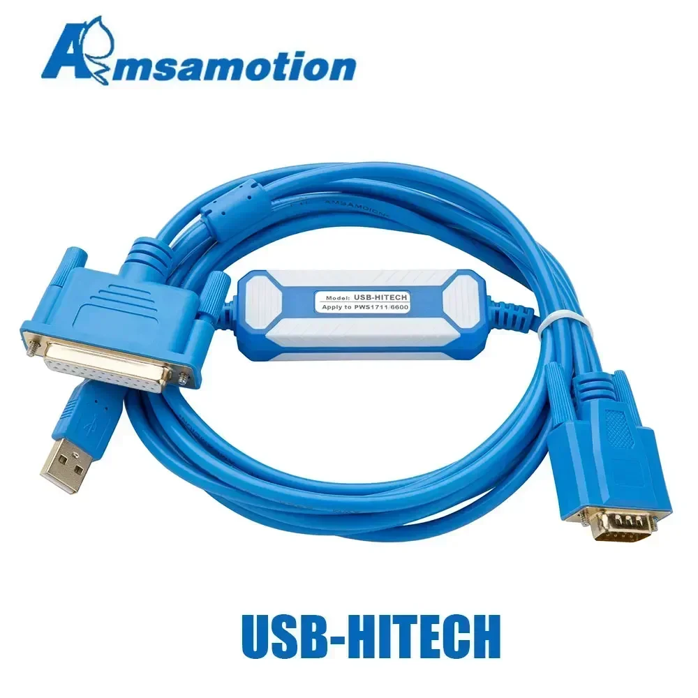 Amsamotion Upgraded Cable USB-HITECH HMI Programming Suitable Hitech PWS1711 6600 5610 6500 Touch Screen USB-1711/6600