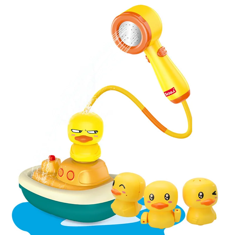 Jouets de Bain Électrique en Forme de Canard pour Enfant, Jeu d'Eau, Douche pour Bébé, Pulvérisation d'Eau, Baignade