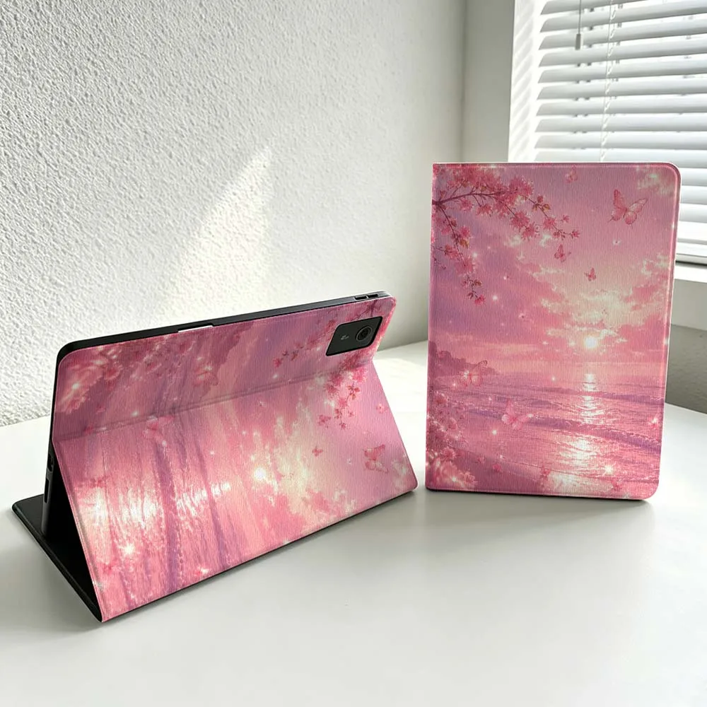 Cherry Blossom Beach Sunset For Lenovo Xiaoxin Lenovo Tab Pad Pro Plus K11 P12 M10 Legion Y900 Soft Inch Tablet Case Cover
