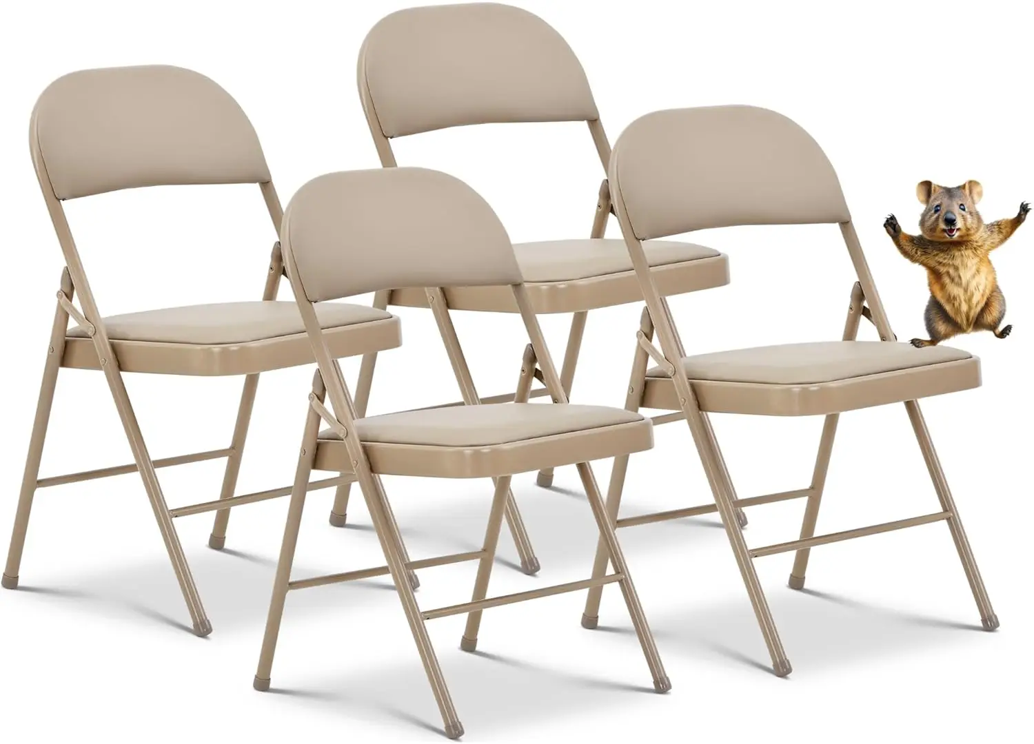 

Складные виниловые стулья с мягкими виниловыми подушками и прочным металлическим каркасом, для использования в помещении и на улице, складные, для гостей, с возможностью индивидуализации