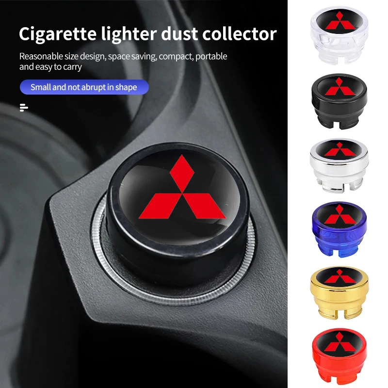 ABS Car Cigarette Lighter Cover Protector Caps for Mitsubishi RALLIART Lancer Outlander L200 ASX Pajero Eclipse Galant EVO