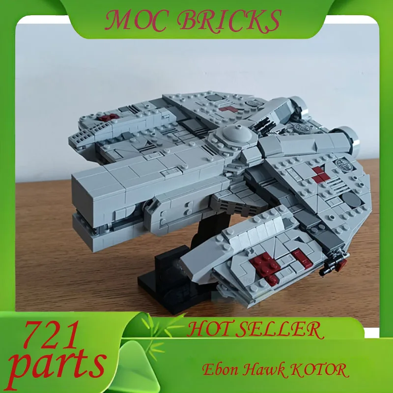 

Customize 721 Parts MOC Ebon Hawk KOTOR War Holiday SpaceShip Battle Christmas Puzzle DIY Birthdayal Assembly Toy Gifts
