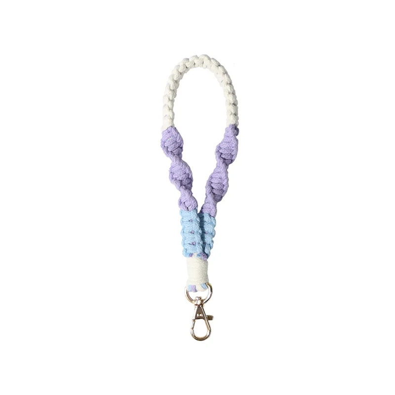 ABNM 6PCS Boho Macrame Phone Wrist Strap, Cell Phone Lanyard With Tether Tab, Keychain Wristlet Charm, Anti-Loss Phone Chain