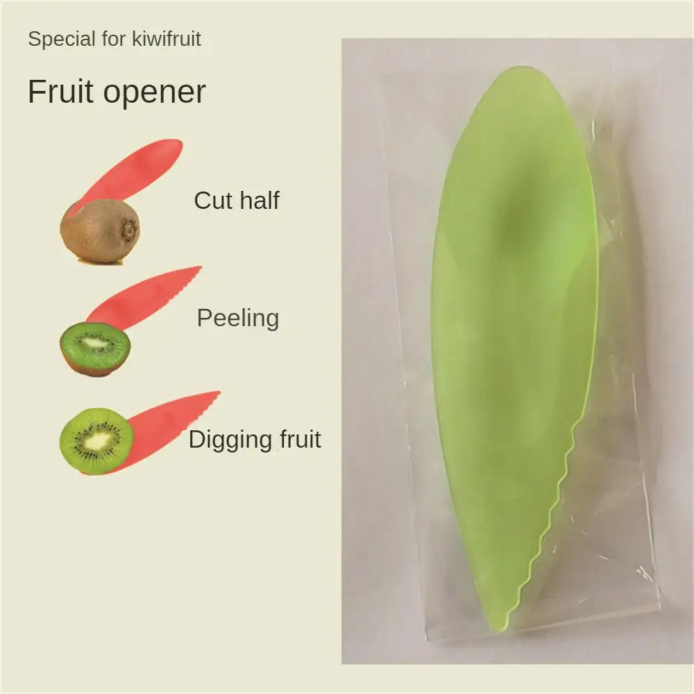 1~5PCS set Plastic Kiwi Spoon 11.5*3cm 2 In 1 Kiwi Dig Spoon Scoop Candy Color Fruit Knife Slicer Peeler Cutter