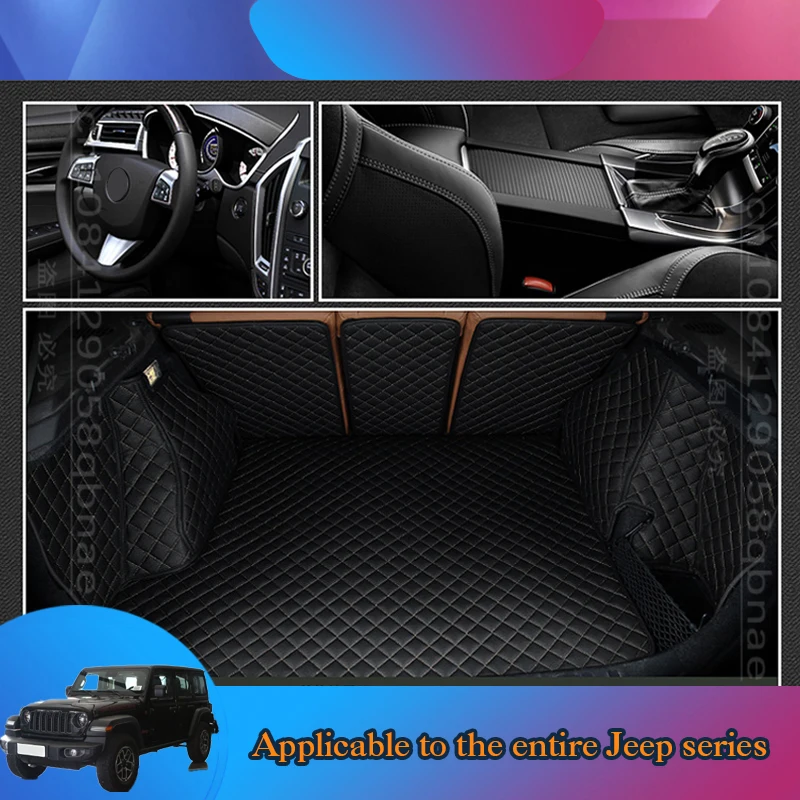 

WZBWZX Custom Leather Full Coverage Car Trunk Mat For Jeep All Models Renegade Compass Cherokee Patriot Wrangler Car Accessories