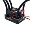 ROCKET-RC 220A 브러시리스 ESC 2-4S 속도 컨트롤러 7.4V/6A BEC, 1/8 RC 자동차 오프로드 버기 교체 부품용 방열판 포함 4