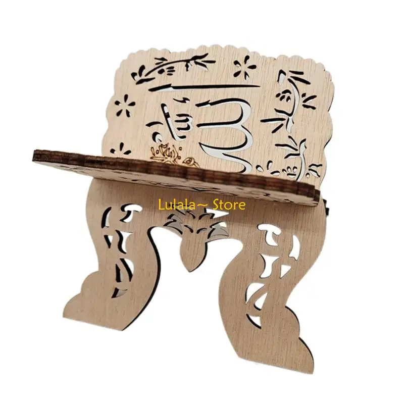 Y4qa gebedsboekhouder houten ornamenten speelgoed feestgang voor kinderen en volwassen benodigdheden