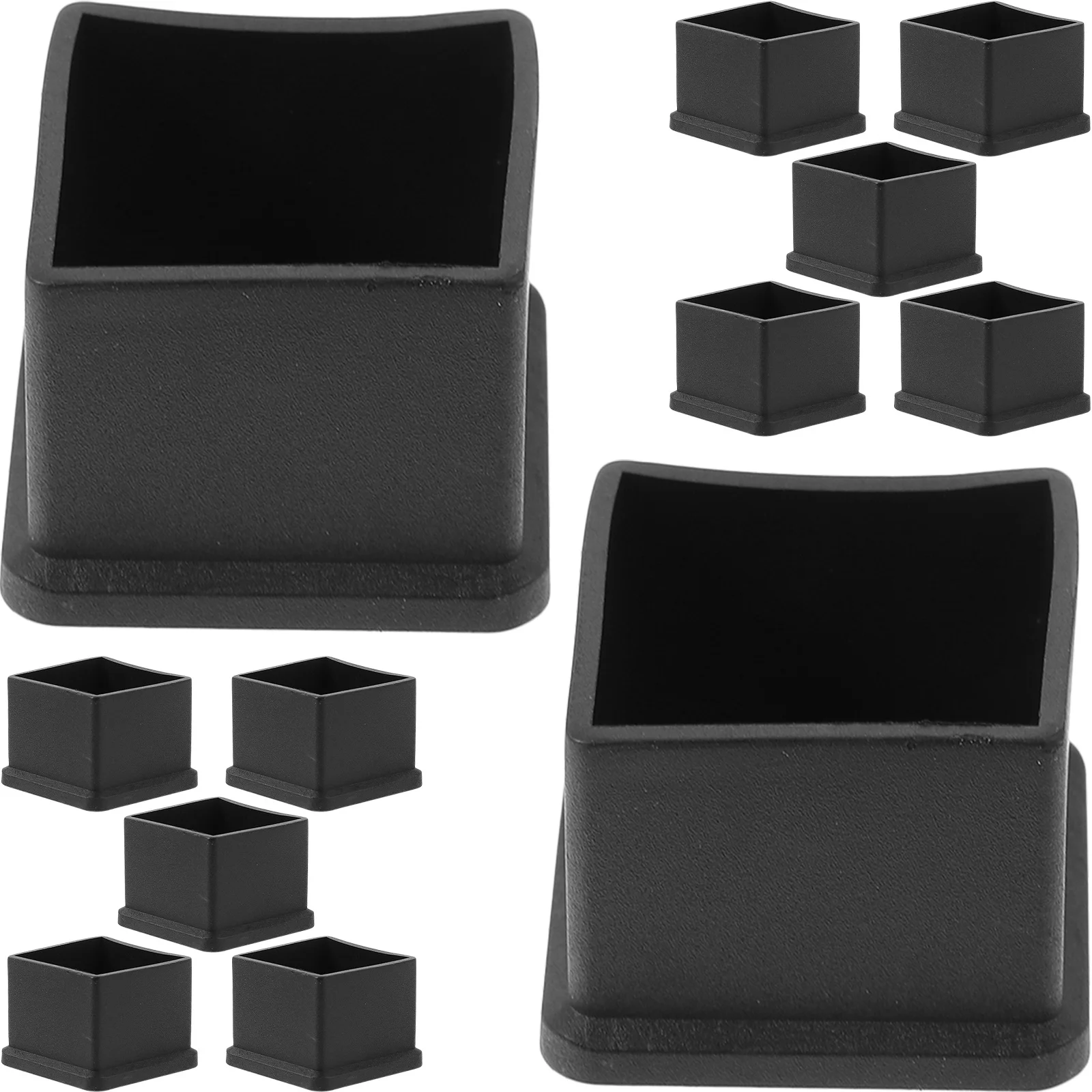 12 pezzi Copri gambe per sedie quadrate Cuscinetti per mobili Protezioni per pavimenti per divano Tavolo Proteggi piedi per sedie per pavimenti in legno
