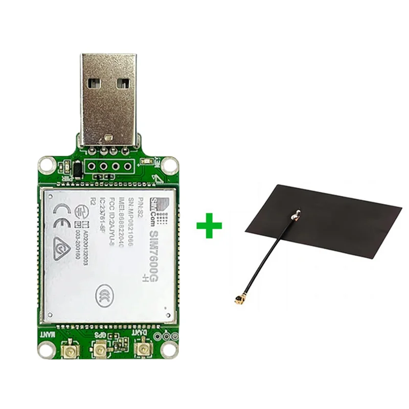 

【ВАРЯЦИЯ】Simcom SIM7600G-H LTE CAT4 Основная плата USB-ключа + FPC поддерживает основной плату разработки GNSS