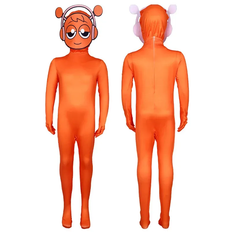 L2025l أزياء الهالوين للبالغين والأطفال Incredibox أزياء الرجال Oren بذلة قناع Clukr الزي بنين بنات Pinki Sprunki Vineria Brud Ra #2