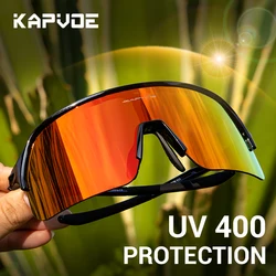 Kapvoe-Cycling Sunglasses for Man, Driving Bicycle Eyewear Cycling Glasses Women Road Mountain Bike Outdoor Sport Goggles UV400