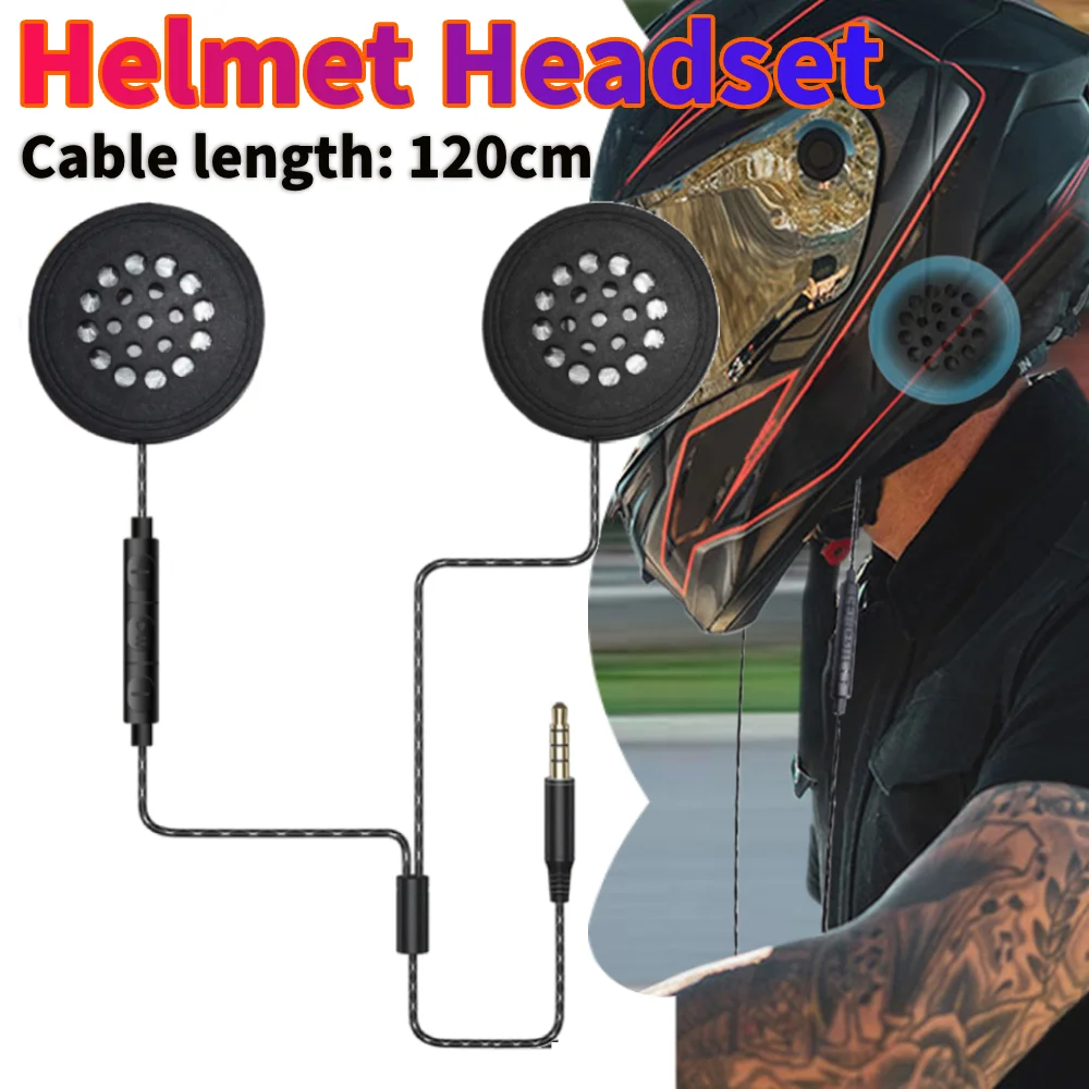 

Гарнитура для мотоциклетного шлема с защитой от помех, беспроводные наушники для верховой езды, громкая связь, мото наушники, Hi-Fi музыкальные наушники, порт 3,5 мм